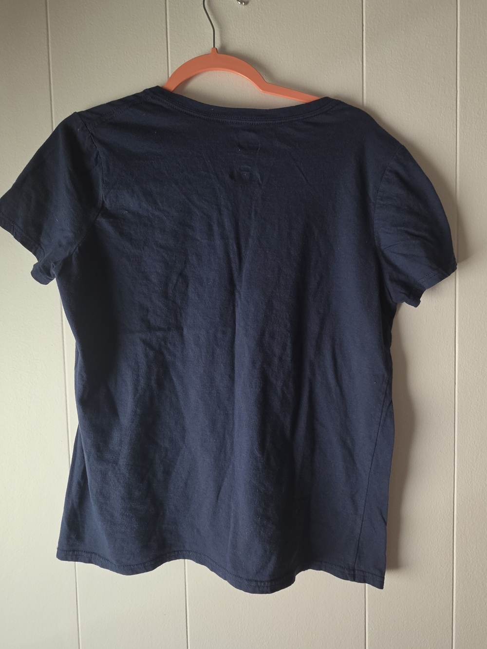Majestic Chicago Cubs CHC V-Neck T-Shirt Women's Large Navy MLB Graphic Tee - Picture 3 of 6